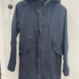 Closed Men's Navy Hooded Parka, Navy, Size M